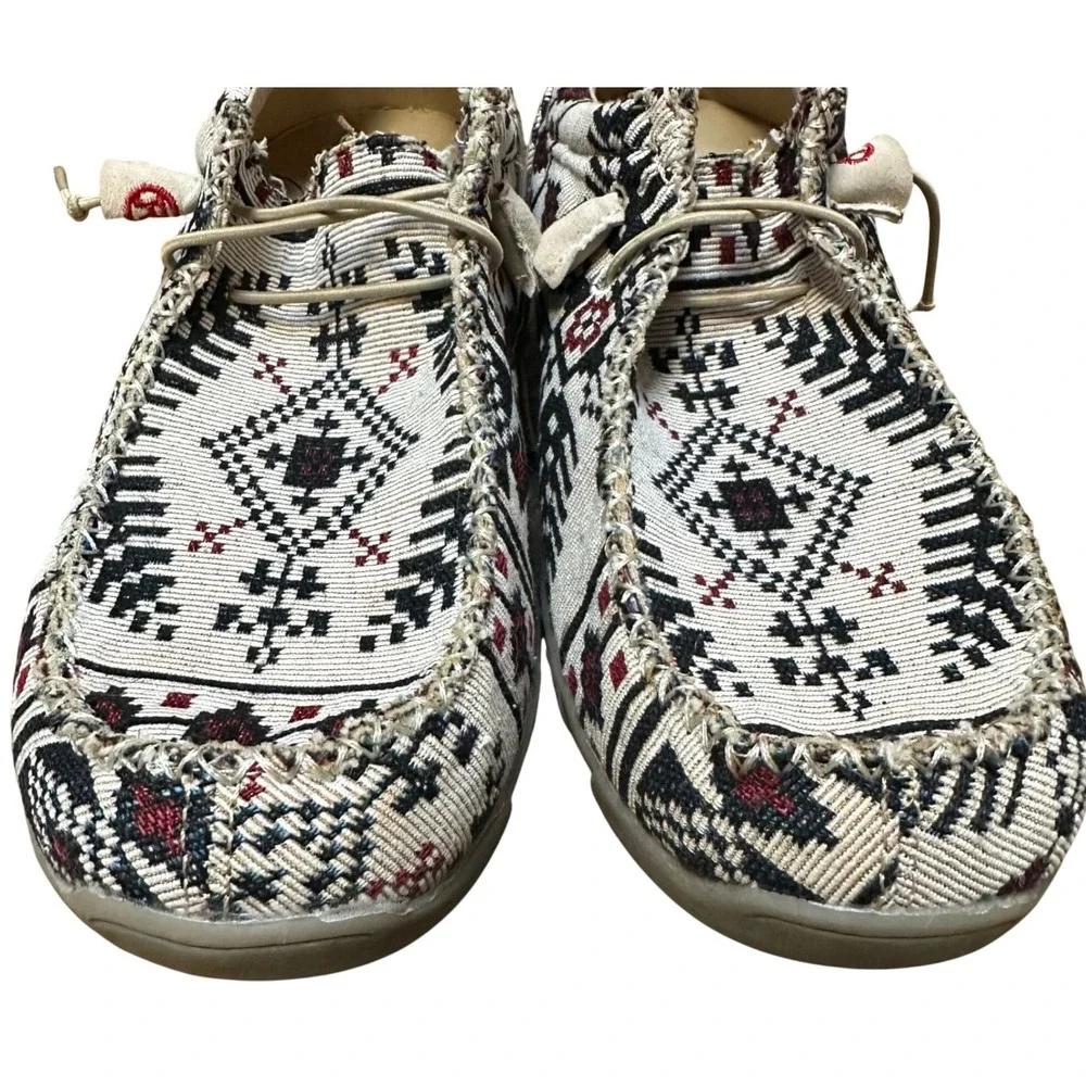 Roper Womens Southwestern Aztec Tapestry Slip On Loafers Shoes Size 10